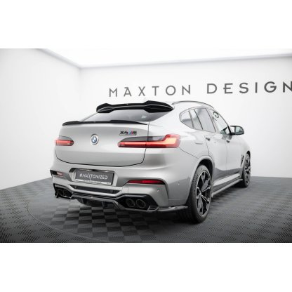 Maxton Design spoiler pod zadní nárazník s žebrováním pro BMW X4 M F98, černý lesklý plast ABS