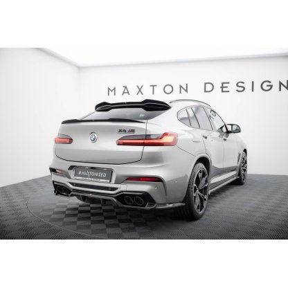 Maxton Design spoiler pod zadní nárazník s žebrováním pro BMW X4 M F98, černý lesklý plast ABS