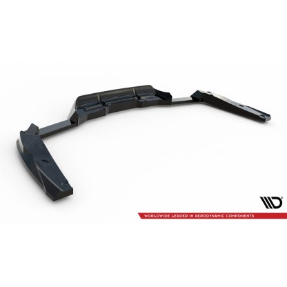 Maxton Design spoiler pod zadní nárazník s žebrováním pro BMW X4 M F98, černý lesklý plast ABS