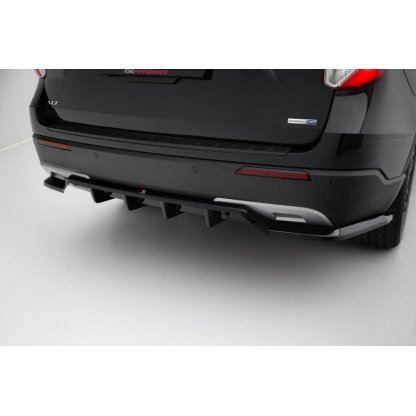 Maxton Design spoiler pod zadní nárazník s žebrováním pro Ford Explorer XLT Mk6, černý lesklý plast ABS