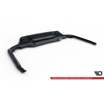 Maxton Design spoiler pod zadní nárazník s žebrováním pro Ford Explorer XLT Mk6, černý lesklý plast ABS