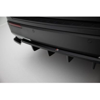 Maxton Design spoiler pod zadní nárazník s žebrováním pro Ford Explorer XLT Mk6, černý lesklý plast ABS