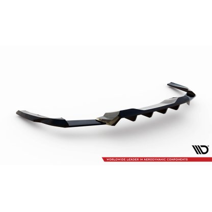 Maxton Design spoiler pod zadní nárazník s žebrováním pro Ford Mustang Mk7 GT, černý lesklý plast ABS
