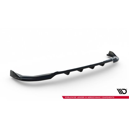 Maxton Design spoiler pod zadní nárazník s žebrováním pro Ford Tourneo Courier Mk2, černý lesklý plast ABS