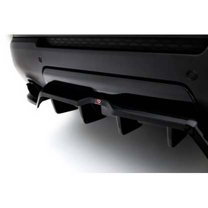 Maxton Design spoiler pod zadní nárazník s žebrováním pro Land rover Range Rover Sport Mk2, černý lesklý plast ABS