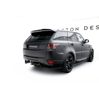 Maxton Design spoiler pod zadní nárazník s žebrováním pro Land rover Range Rover Sport Mk2, černý lesklý plast ABS