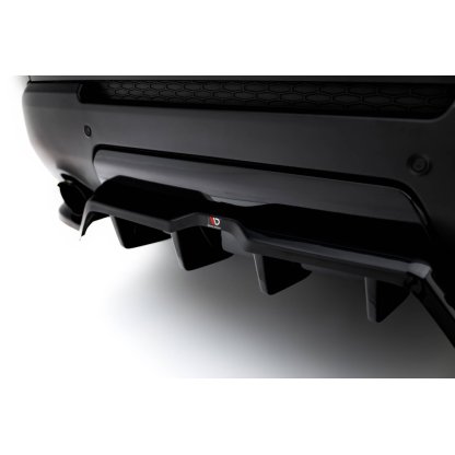 Maxton Design spoiler pod zadní nárazník s žebrováním pro Land rover Range Rover Sport Mk2, černý lesklý plast ABS