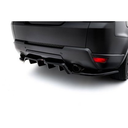 Maxton Design spoiler pod zadní nárazník s žebrováním pro Land rover Range Rover Sport Mk2, černý lesklý plast ABS