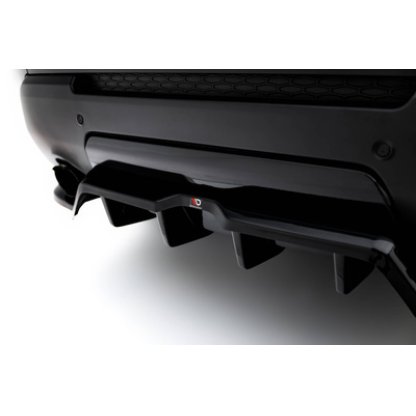 Maxton Design spoiler pod zadní nárazník s žebrováním pro Land rover Range Rover Sport Mk2, černý lesklý plast ABS