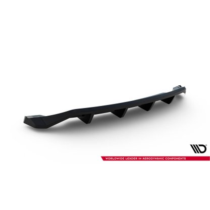 Maxton Design spoiler pod zadní nárazník s žebrováním pro Mazda 6 Mk3 FL, černý lesklý plast ABS