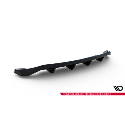 Maxton Design spoiler pod zadní nárazník s žebrováním pro Mazda 6 Mk3 FL, černý lesklý plast ABS