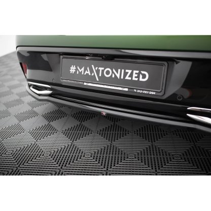Maxton Design spoiler pod zadní nárazník s žebrováním pro Peugeot 308 GT Mk3, černý lesklý plast ABS, Hatchback
