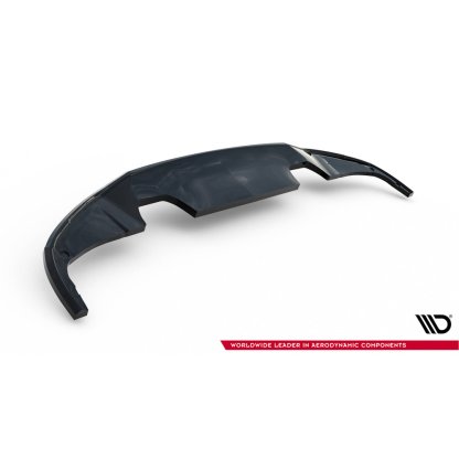 Maxton Design spoiler pod zadní nárazník s žebrováním pro Peugeot 308 Mk3, černý lesklý plast ABS, Hatchback