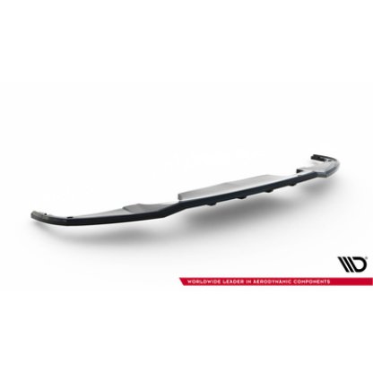 Maxton Design spoiler pod zadní nárazník s žebrováním pro Peugeot 308 Mk3, černý lesklý plast ABS, Hatchback