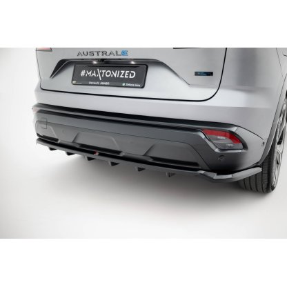 Maxton Design spoiler pod zadní nárazník s žebrováním pro Renault Austral Mk1, černý lesklý plast ABS