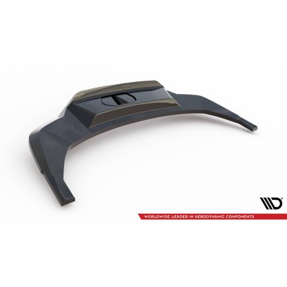 Maxton Design spoiler pod zadní nárazník s žebrováním pro Škoda Enyaq iV RS Mk1, černý lesklý plast ABS