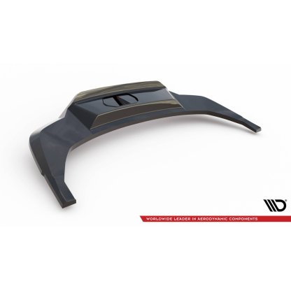 Maxton Design spoiler pod zadní nárazník s žebrováním pro Škoda Enyaq iV RS Mk1, černý lesklý plast ABS