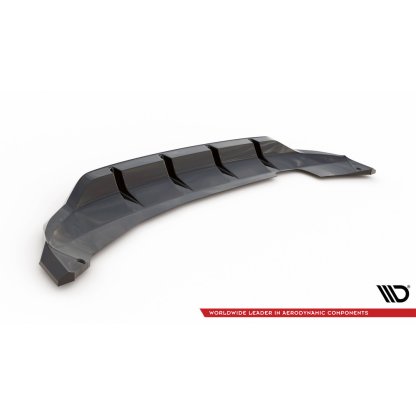 Maxton Design spoiler pod zadní nárazník s žebrováním pro Škoda Fabia Mk4, černý lesklý plast ABS, Monte Carlo