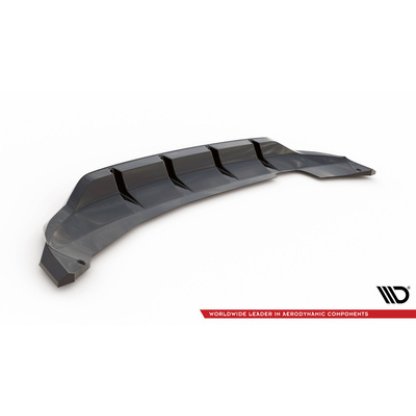 Maxton Design spoiler pod zadní nárazník s žebrováním pro Škoda Fabia Mk4, černý lesklý plast ABS, Monte Carlo