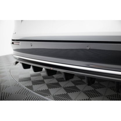 Maxton Design spoiler pod zadní nárazník s žebrováním pro Toyota Sienna Mk4, černý lesklý plast ABS