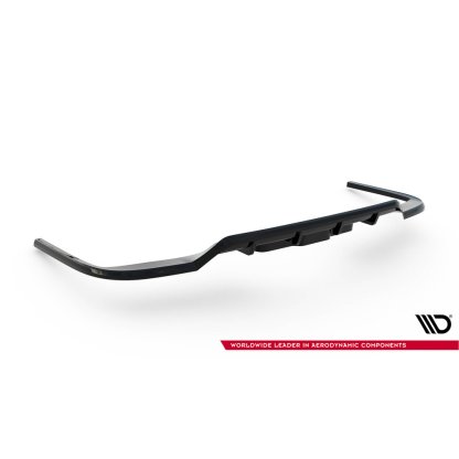 Maxton Design spoiler pod zadní nárazník s žebrováním pro Volkswagen Multivan T7, černý lesklý plast ABS