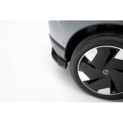 Maxton Design spoiler pod zadní nárazník s žebrováním pro Volvo EX30 Mk1, černý lesklý plast ABS