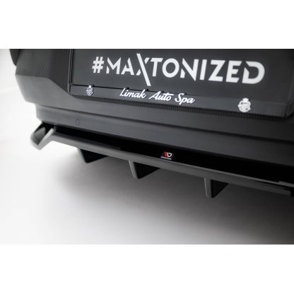 Maxton Design spoiler pod zadní nárazník s žebrováním pro Volvo EX30 Mk1, černý lesklý plast ABS