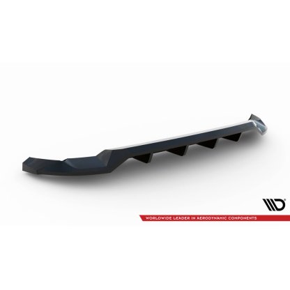 Maxton Design spoiler pod zadní nárazník s žebrováním pro Volvo EX30 Mk1, černý lesklý plast ABS