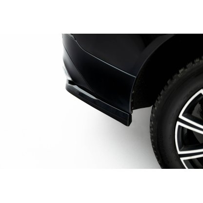Maxton Design spoiler pod zadní nárazník s žebrováním pro Volvo XC60 Mk 2, černý lesklý plast ABS
