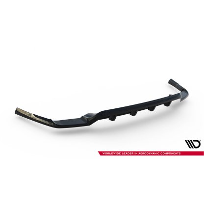 Maxton Design spoiler pod zadní nárazník s žebrováním pro Volvo XC60 Mk 2, černý lesklý plast ABS