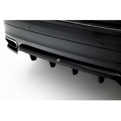 Maxton Design spoiler pod zadní nárazník s žebrováním pro Volvo XC60 Mk 2, černý lesklý plast ABS