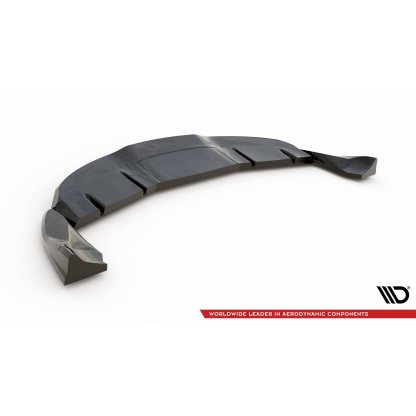 Maxton Design spoiler pod zadní nárazník s žebrováním v.2 pro Tesla Model 3 Mk1 Project Highland Facelift, černý lesklý plast ABS