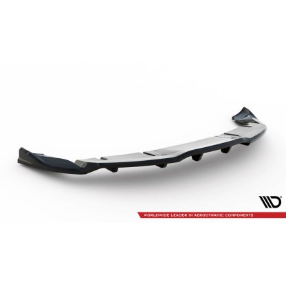 Maxton Design spoiler pod zadní nárazník s žebrováním v.2 pro Tesla Model 3 Mk1 Project Highland Facelift, černý lesklý plast ABS