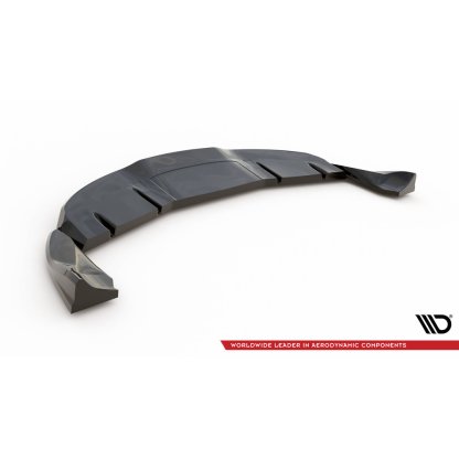 Maxton Design spoiler pod zadní nárazník s žebrováním v.2 pro Tesla Model 3 Mk1 Project Highland Facelift, černý lesklý plast ABS