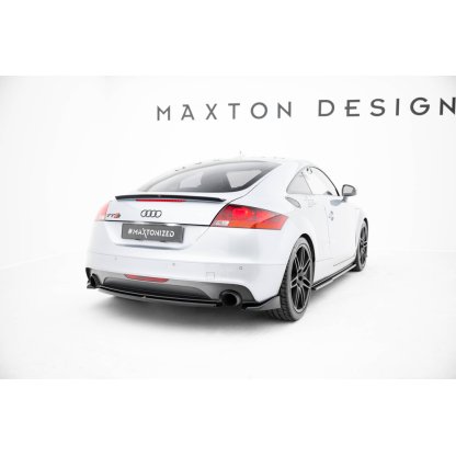 Maxton Design středový spoiler pod zadní nárazník pro Audi TT 8J Facelift, černý lesklý plast ABS, S-Line