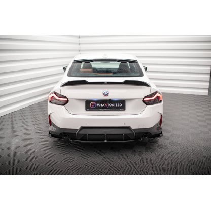 Maxton Design středový spoiler pod zadní nárazník pro BMW řada 2 G42 M-Pack, černý lesklý plast ABS