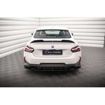 Maxton Design středový spoiler pod zadní nárazník pro BMW řada 2 G42 M-Pack, černý lesklý plast ABS