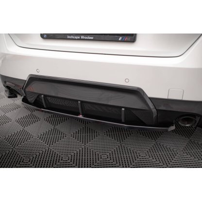 Maxton Design středový spoiler pod zadní nárazník pro BMW řada 2 G42 M-Pack, černý lesklý plast ABS