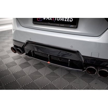 Maxton Design středový spoiler pod zadní nárazník pro BMW řada 2 G42 M240i, černý lesklý plast ABS