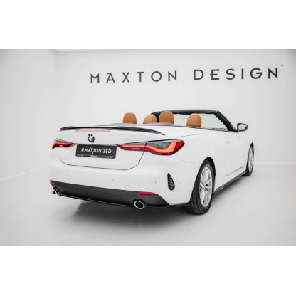 Maxton Design středový spoiler pod zadní nárazník pro BMW řada 4 G22, G22 Facelift, G23, G23 Facelift, černý lesklý plast ABS, Coupe / Cabrio