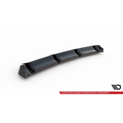 Maxton Design středový spoiler pod zadní nárazník pro Hyundai Veloster N Mk2, černý lesklý plast ABS