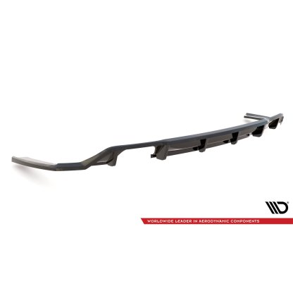 Maxton Design středový spoiler pod zadní nárazník s žebrováním pro BMW řada 2 F22, plast ABS bez povrchové úpravy, M-pack