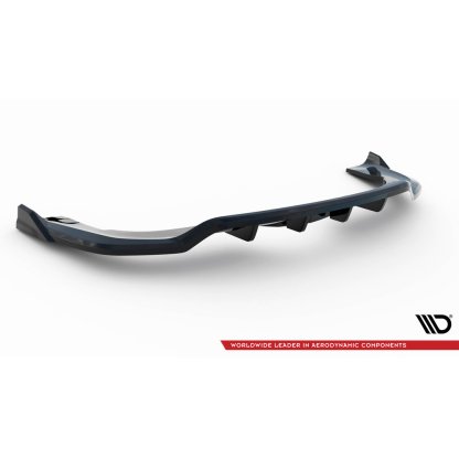 Maxton Design středový spoiler pod zadní nárazník s žebrováním pro BMW X5 F15, černý lesklý plast ABS, M-Pack
