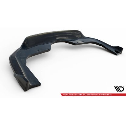 Maxton Design středový spoiler pod zadní nárazník s žebrováním pro BMW X5 F15, černý lesklý plast ABS, M-Pack