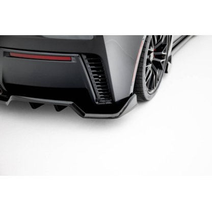 Maxton Design středový spoiler pod zadní nárazník s žebrováním pro Chevrolet Corvette C7, černý lesklý plast ABS, Z06
