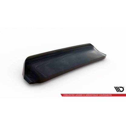 Maxton Design středový spoiler pod zadní nárazník s žebrováním pro Ford Focus Mk4, černý lesklý plast ABS, Vignale, Estate