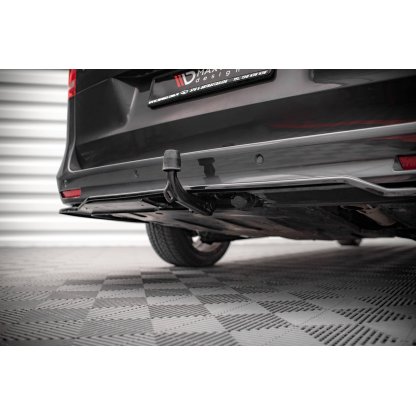 Maxton Design středový spoiler pod zadní nárazník s žebrováním pro Mercedes třída V W447F, černý lesklý plast ABS, AMG-Line
