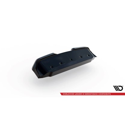 Maxton Design středový spoiler pod zadní nárazník s žebrováním pro Nissan GT-R R35 Facelift, černý lesklý plast ABS, r.v. 2016-2022