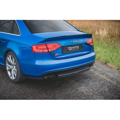 Maxton Design středový spoiler zadního nárazníku pro Audi A4 B8, černý lesklý plast ABS