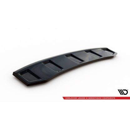 Maxton Design středový spoiler zadního nárazníku pro Audi A6 C7 FL, černý lesklý plast ABS